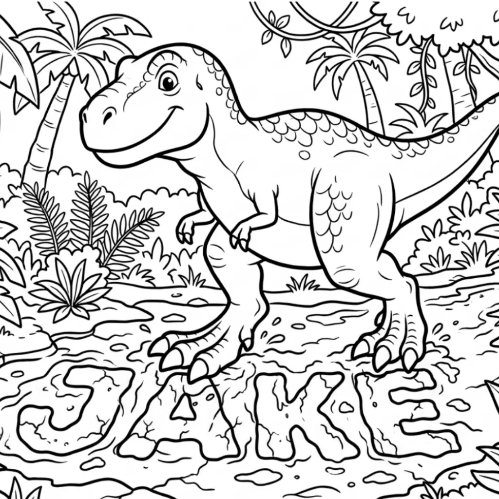 Personalized coloring pages cover starring a child - Example