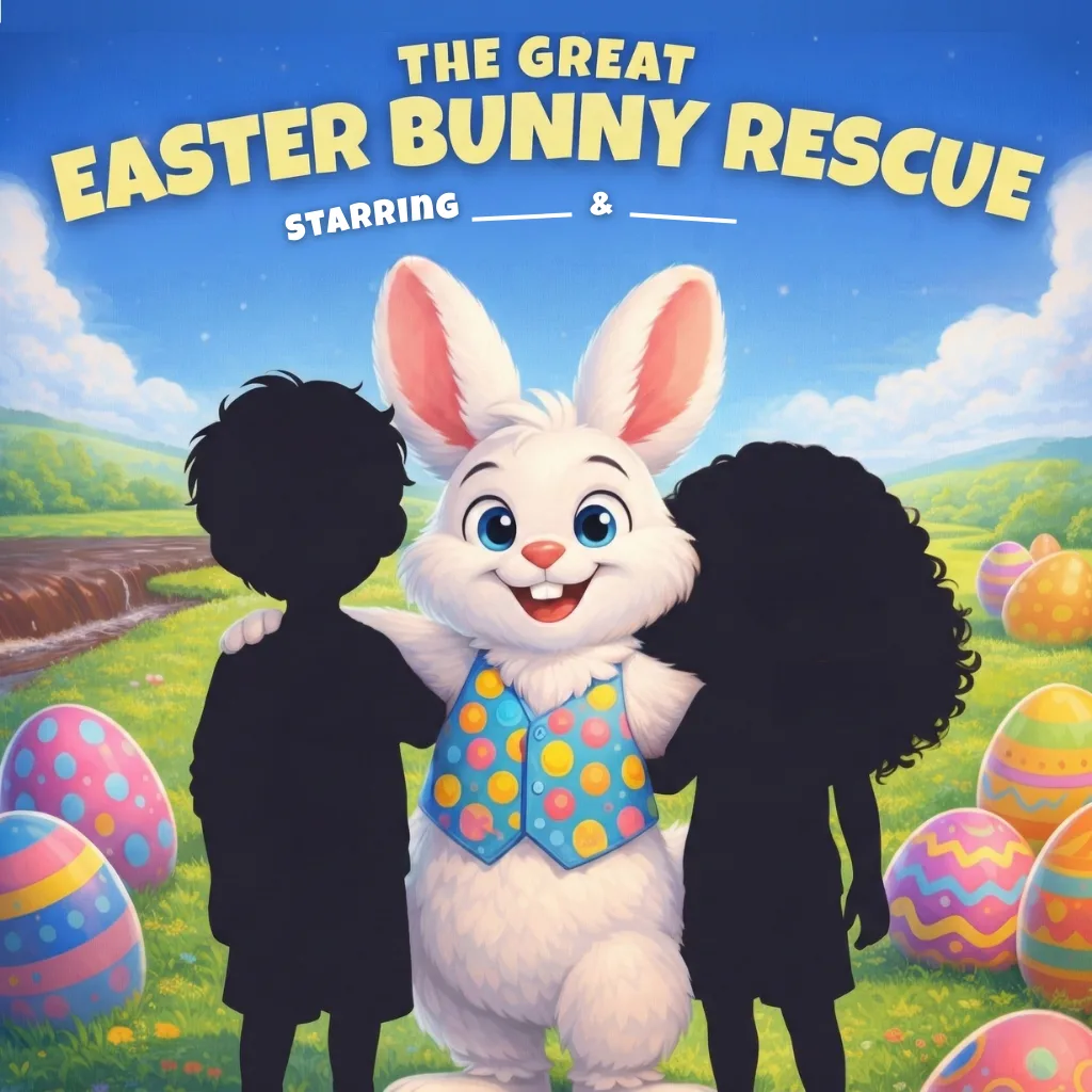 The Great Easter Bunny Rescue storybook cover - Template