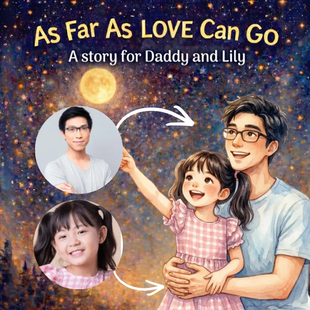 Father's Day Story Cover featuring a father and child - Example