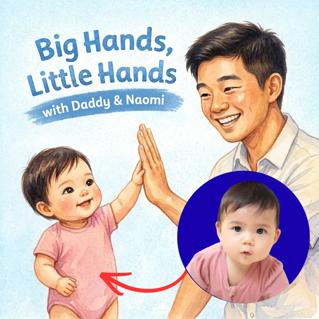 Big Hands, Little Hands personalized storybook baby swap